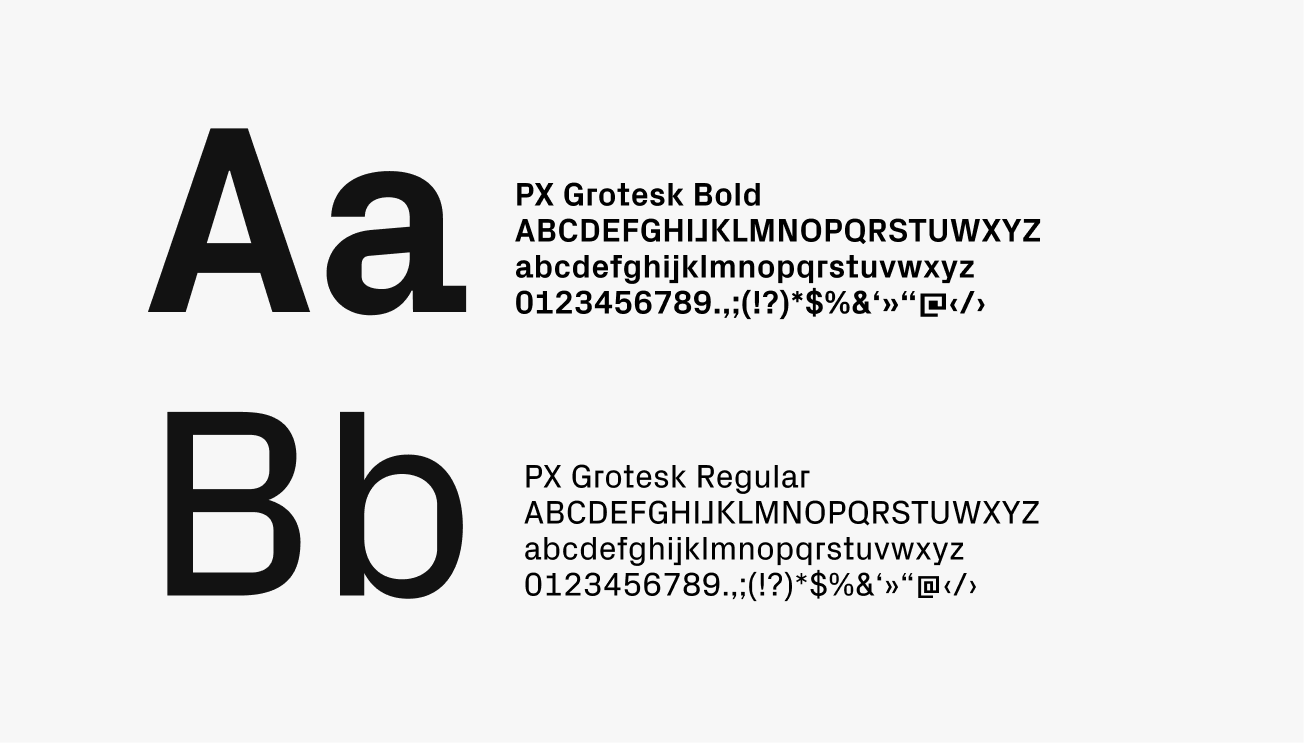 PX Grotesk Beispiel